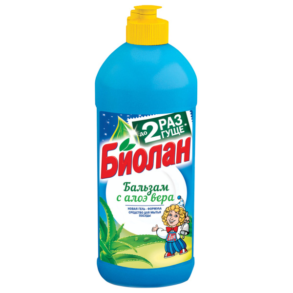 Средство для мытья посуды Биолан 450мл "Бальзам Алоэ Вера", ш/к 95933