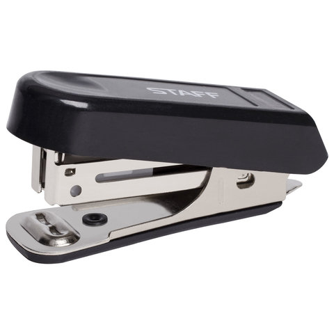 Степлер STAFF "Эконом" №10 мини, металлический механизм, черный, 224624