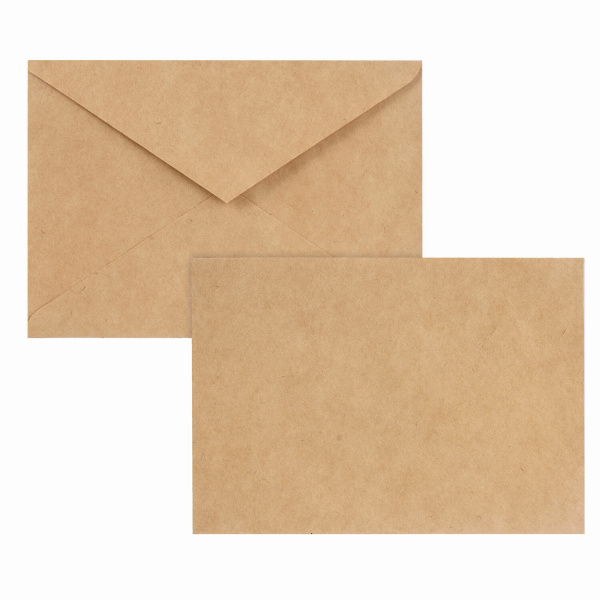 Конверт С6 (114х162 мм) КРАФТ, клей, 90 г/м2,  треугольный клапан Конверт С6 (114х162 мм) КРАФТ, клей, 90 г/м2,  треугольный клапан