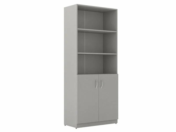 Шкаф широкий полуоткрытый, 854х445х2010мм, серый, М305.2Ш