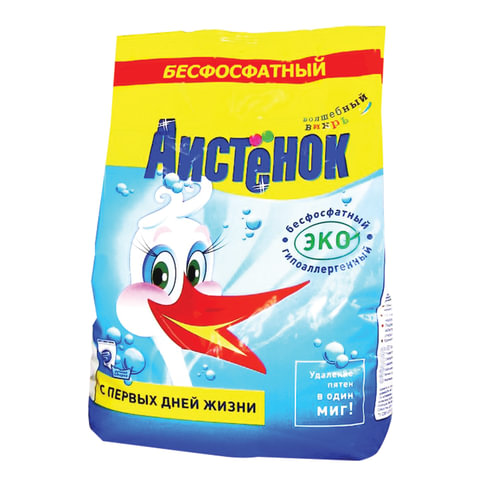 Стиральный порошок АИСТЁНОК для всех типов стирки 2,4кг "Волшебный вихрь", бесфосфатный, 430101001