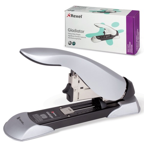 Степлер REXEL мощный №23/17 "Gladiator" 20-160л, серебристый/чёрный, 2100591 (ACCO Brands, США)