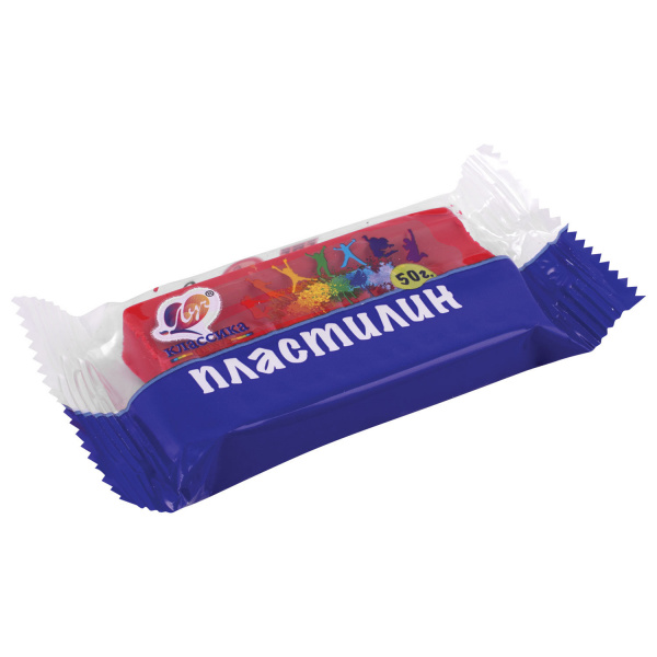 Пластилин классический ЛУЧ "Классика", 50 г, ассорти, 6