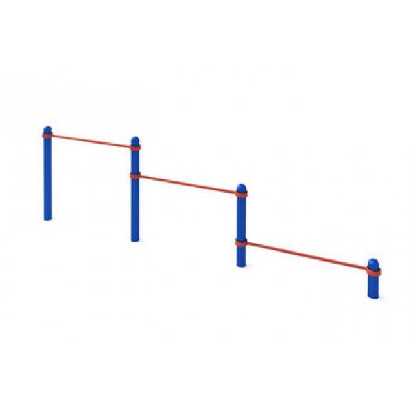 Тройной каскад турников для отжиманий и подтягиваний