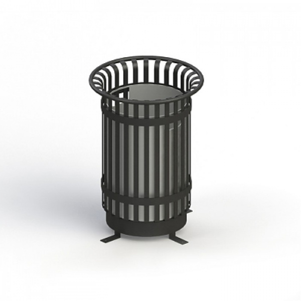 Урна металлическая с окрашенной вставкой 1212,  Металл, Габаритные размеры: D=570 мм, Н=790 мм, Разм