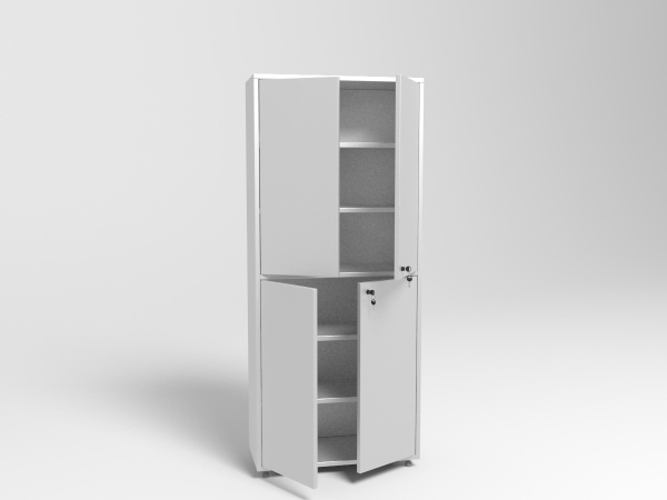 Шкаф металлический двухсекционный двухдверный МСК - 647.01, 700*320*1655 мм.
