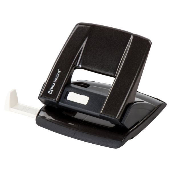 Дырокол BRAUBERG "ULTRA", до 20 листов, черный