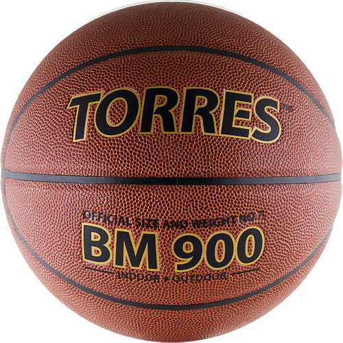 Мяч баск. матчевый  "TORRES BM900" арт.B30037, р.7, синт. кожа (полиуретан)