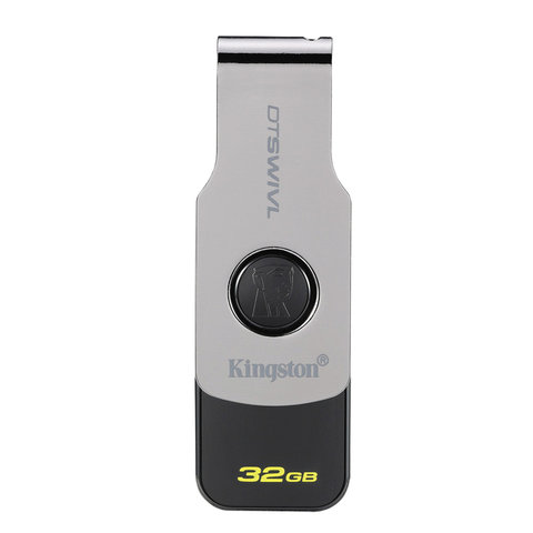 Флэш-диск 32 GB, KINGSTON DataTraveler SWIVL, USB 3.0, черный/серебристый, DTSWIVL/32GB