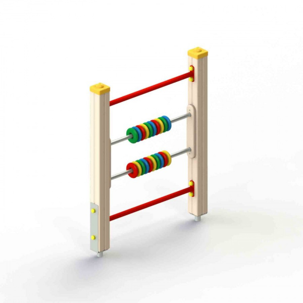 Счеты на столбах 4232, Возрастная группа: от 1 года, Материал: деревянный брус, Габаритные размеры: 