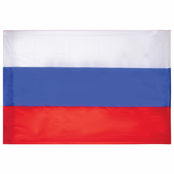 Флаг России 90х135 см двухсторонний  (полиэфирный шелк)