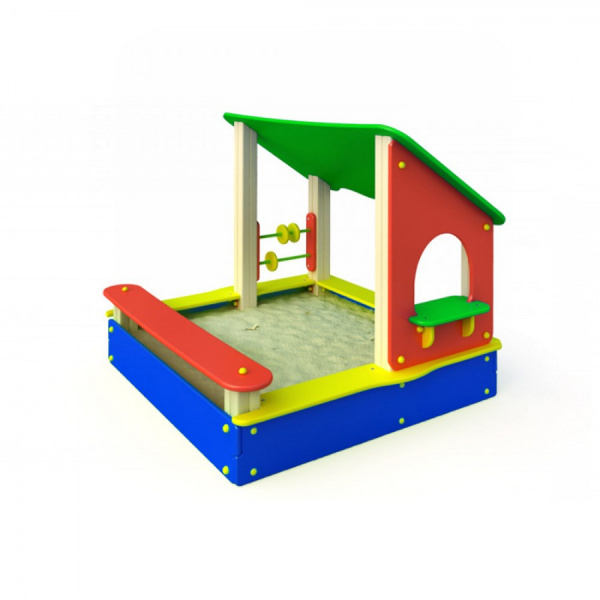 Песочница "Хижина", 1500 x 1400 x 1500 мм