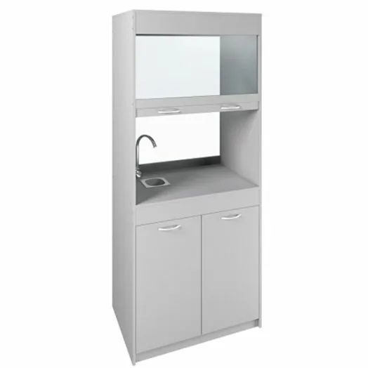 Шкаф вытяжной с сантех. (1050*700*2250), корпус ЛДСП серый, М382 Шкаф вытяжной с сантех. (1050*700*2250), корпус ЛДСП серый, М382