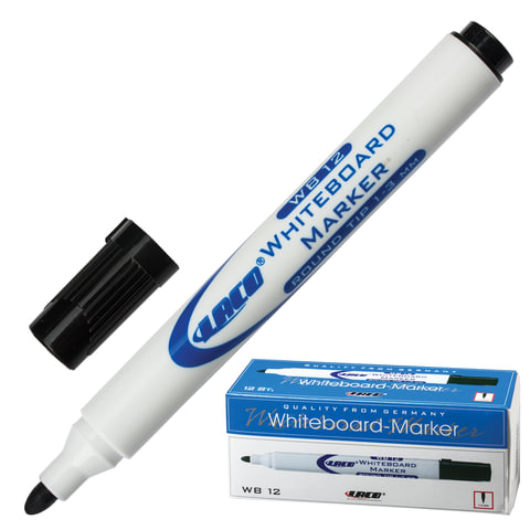 Маркер для доски LACO (ЛАКО, Германия), круглый наконечник 3 мм, черный