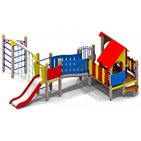 Детский игровой комплекс (4-10 лет) 5475х5310 мм, Н=2480 мм, Н площадок=650 мм, 950 мм