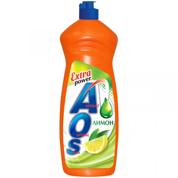 Средство для мытья посуды AOS 900мл "Лимон"