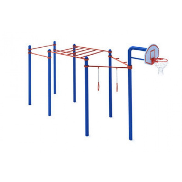 Три турника классического хвата, рукоход