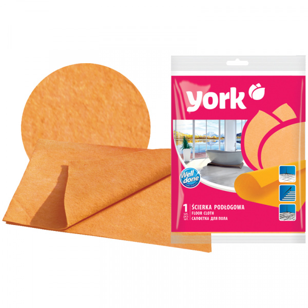 Тряпка для мытья пола York, вискоза, 50*60см, европодвес
