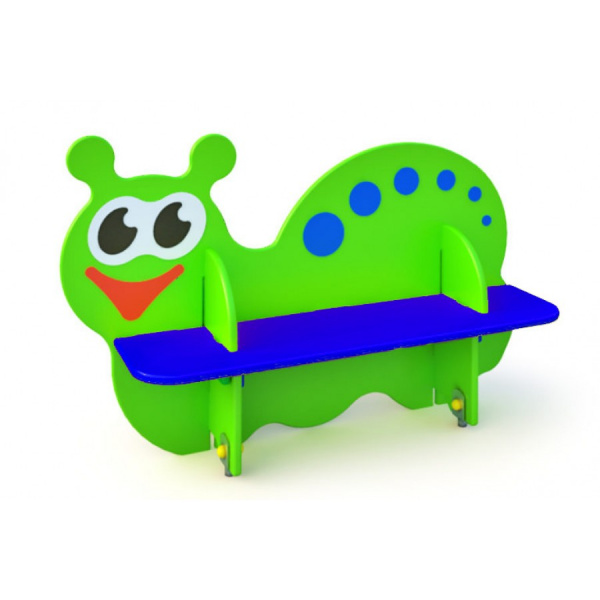 Скамейка детская "Улитка", 2-7 лет, влагостойкая фанера, размеры 1300х600мм
