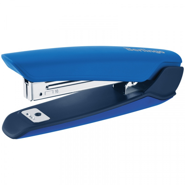 Степлер №10 Berlingo "Hyper" до 20л, 100 скоб, пластиковый корпус, синий KSn_25110