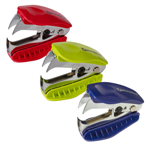 Антистеплер для скоб №10 и №24/6, BRAUBERG "METROPOLIS", с фиксатором, ассорти, 228745 