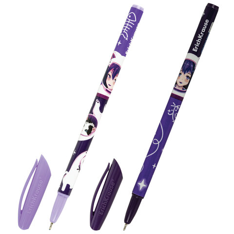 Ручка шариковая ERICH KRAUSE "Neo Space Anime", СИНЯЯ, корпус ассорти, узел 0,7 мм, линия 0,26 мм, 6