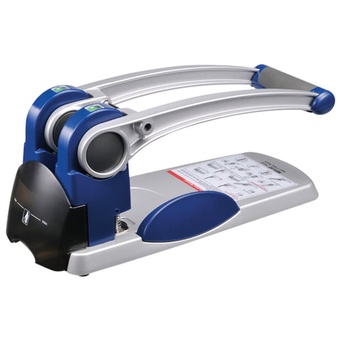 Дырокол KW-trio, супермощный, до 300 л., синий/серебристый