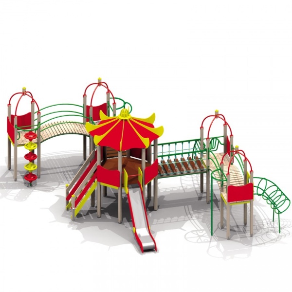 ДИК, Н г.=1,5 (нерж.) (6-12 лет)9040х7590 мм, Н=4180 мм, Н площадки=1550 мм