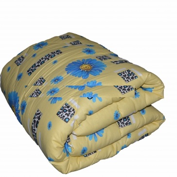 Одеяло 1,5 сп вата швейная/полиэстер, 145*205, ткань полиэстер, наполнитель вата швейная, кант