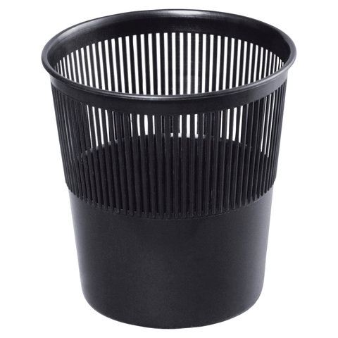 Корзина для бумаг BRAUBERG сетчатая, 9 л, черная