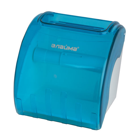 Диспенсер для туалетной бумаги в стандартных рулонах, тонированный голубой, ЛАЙМА, 60504