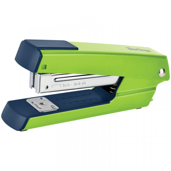 Степлер №24/6, 26/6 Berlingo "Power TX" до 30л., металлический корпус, зеленый KSn_30024