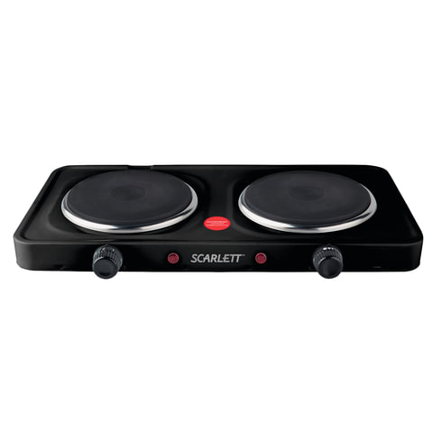 Плитка электрическая SCARLETT SC-HP700S12, 2000Вт, 2 конфорки, черный