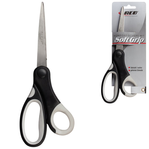 Ножницы LACO (ЛАКО, Германия), 150 мм, черный/серый, в картонной упаковке с европодвесом, SG 851 Ножницы LACO (ЛАКО, Германия), 150 мм, черный/серый, в картонной упаковке с европодвесом, SG 851