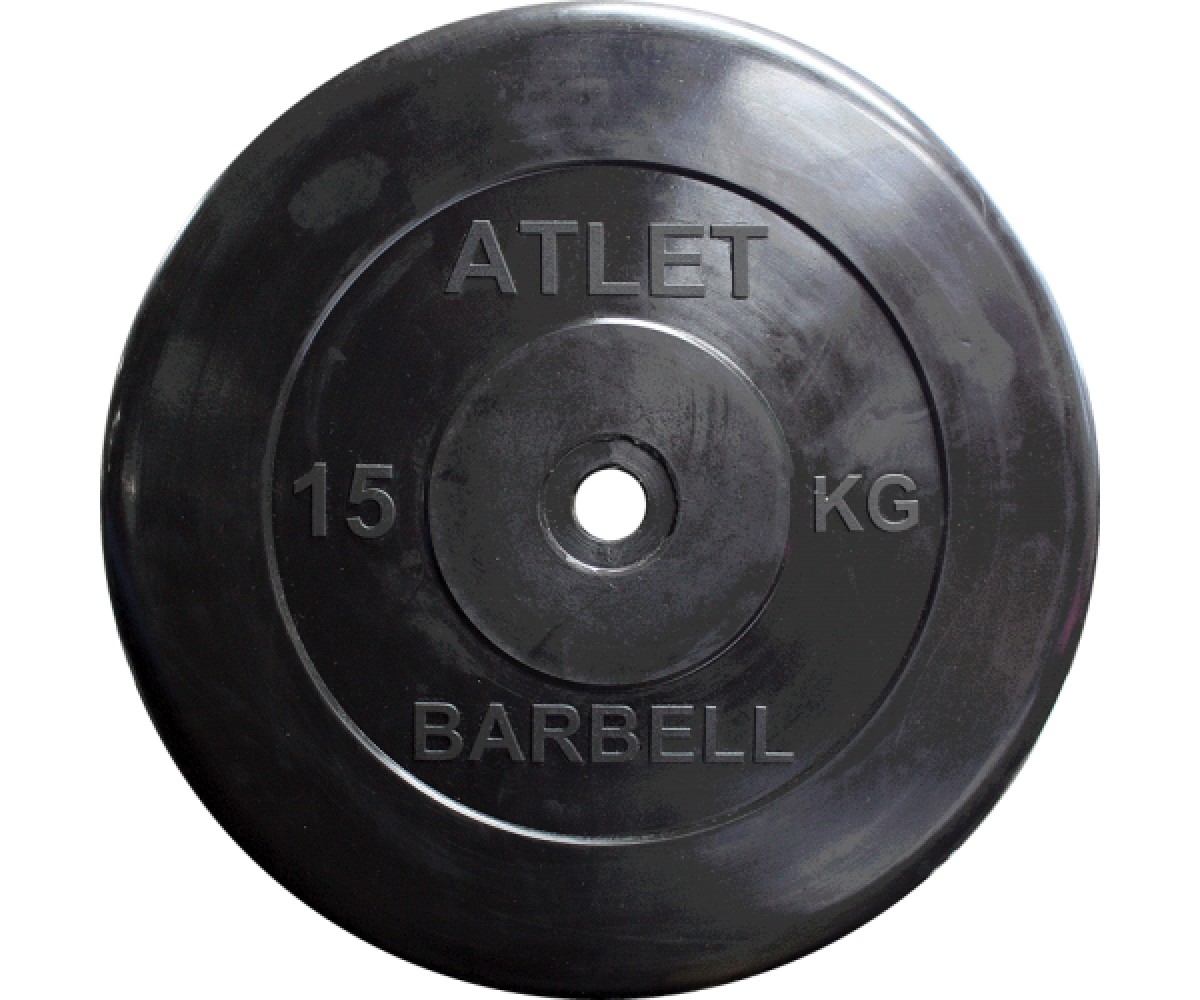 ДИСК ОБРЕЗИНЕННЫЙ, ЧЁРНОГО ЦВЕТА, 26 ММ, 15 КГ