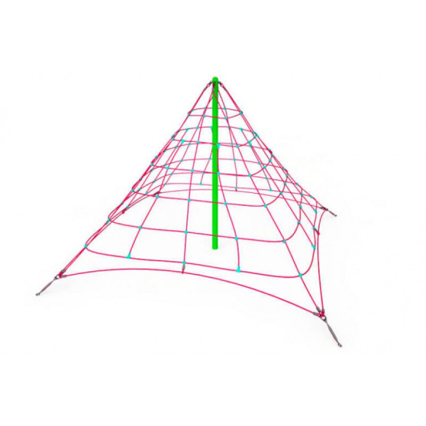 Фигура для лазания "Пирамида", 6-12 лет, металлические элементы,сетка, общая высота 3000мм