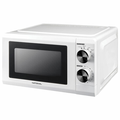 Микроволновая печь NATIONAL NK-MW125M20, объем 20 л, мощность 700 Вт, таймер, механич упр, белая