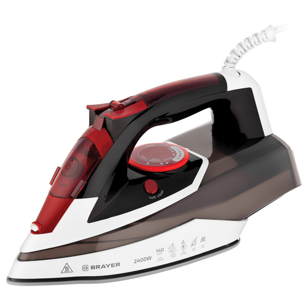 Утюг BRAYER BR4005, 2400 Вт, керамическое покрытие, самоочистка, антикапля, антинакипь, автоотключен Утюг BRAYER BR4005, 2400 Вт, керамическое покрытие, самоочистка, антикапля, антинакипь, автоотключен