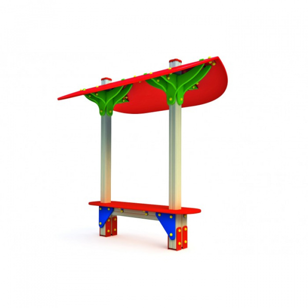 Теневой навес 4385, Деревянный брус, Габаритные размеры: 3100х3250 мм, Н=2850 мм