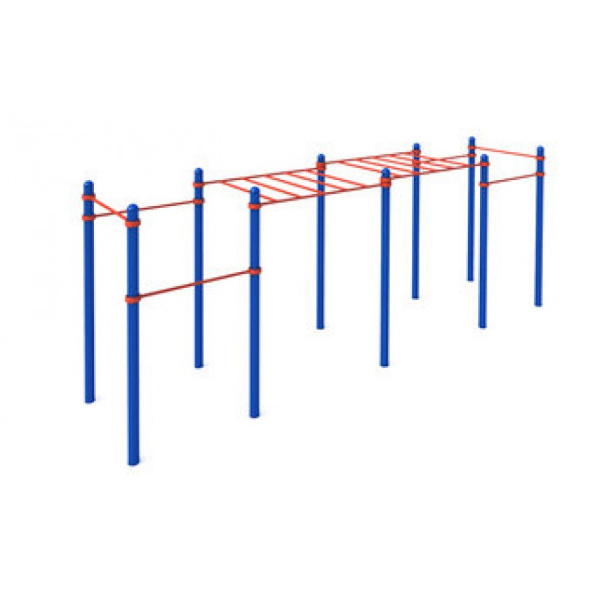 Рукоход классический двухуровневый из 6 турников