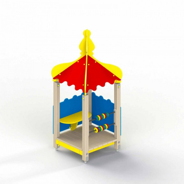 Домик, от 2 лет, деревянный брус, 1230х1230 мм, Н=2760 мм