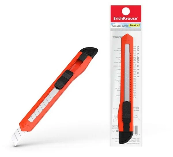 Нож канцелярский 09мм, ErichKrause "STANDART" 19146 Нож канцелярский 09мм, ErichKrause "STANDART" 19146