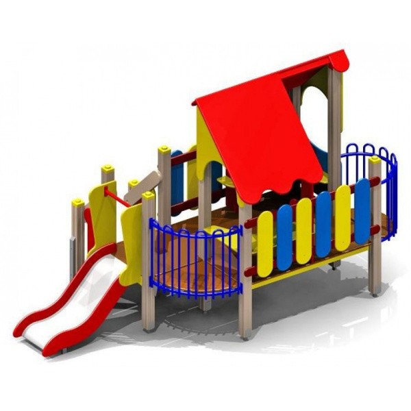 Детский игровой комплекс (3-7 лет) 2140х3985 мм, Н=2480 мм, Н площадки 650 мм