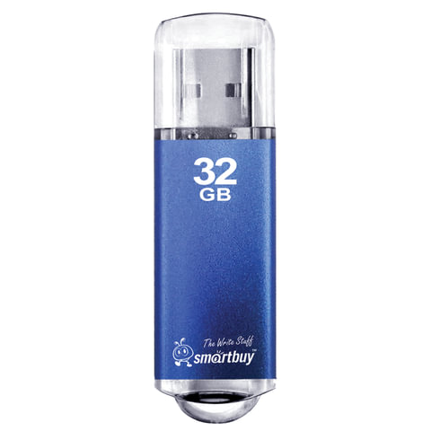 Флэш-диск 32 GB, SMARTBUY V-Cut, USB 2.0, синий, SB32GBVC-B