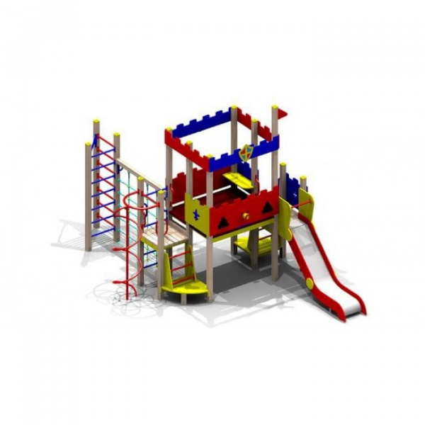 Детский игровой комплекс (5-12 лет) 6200х3800 мм, Н=3890 мм, Н площадки 1550 мм, 1250 мм