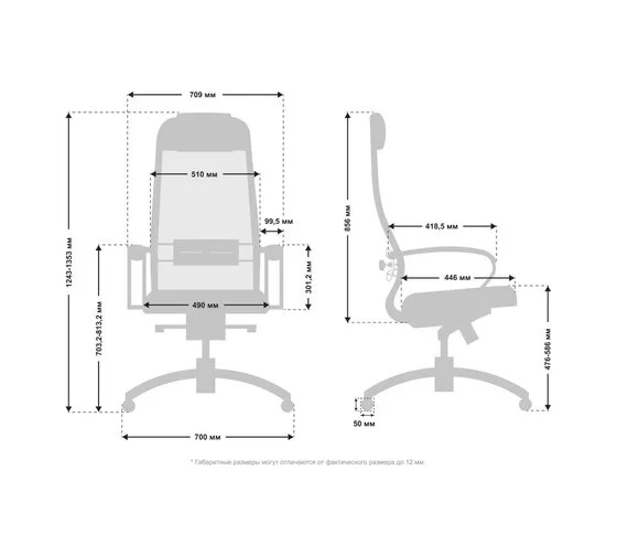 Кресло офисное МЕТТА "SAMURAI" Comfort S, сетка/экокожа Infinity Easy Clean, серое