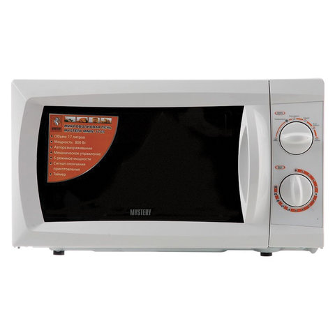 Микроволновая печь MYSTERY MMW-1703, объем 17 л, мощность 800 Вт, механическое управление, таймер, б