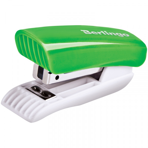 Мини-степлер №10 Berlingo "Blitz" до 10л., пластиковый корпус, зеленый DSp_10410