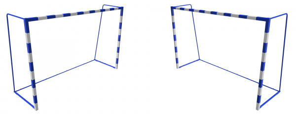 Ворота для гандбола и минифутбола (3,0х2,0х1,м) проф.труба 60х60мм),  пара