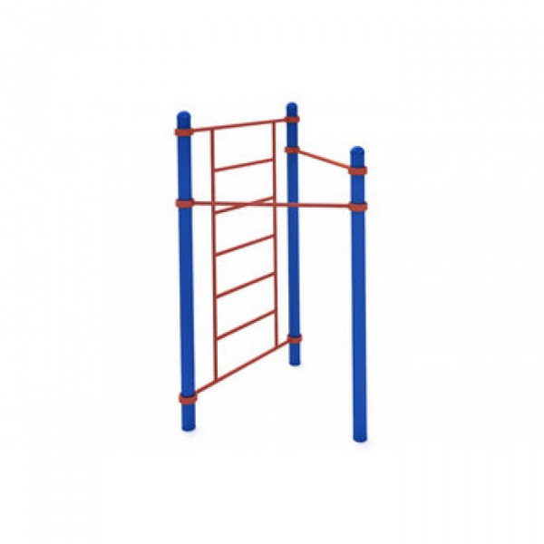 Два турника классического хвата и шведская стенка 